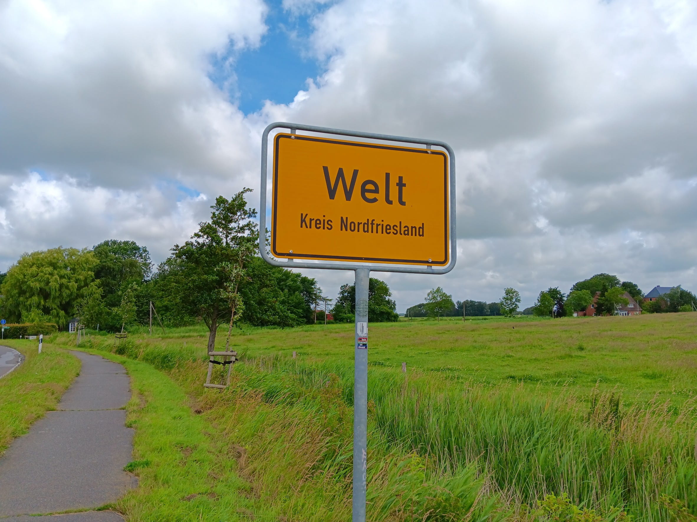 Welt Ortsschild